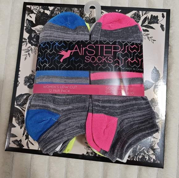 airstep low cut 12 pair athletic socks shoe size 4_10 - Picture 2 of 6